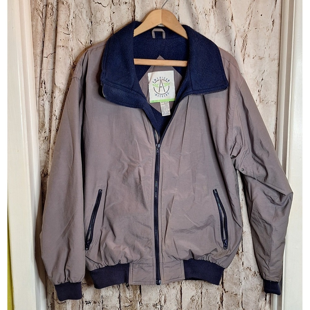 American Weekend brand size M warm lined‎ jacket elastic cuff and waist jacket